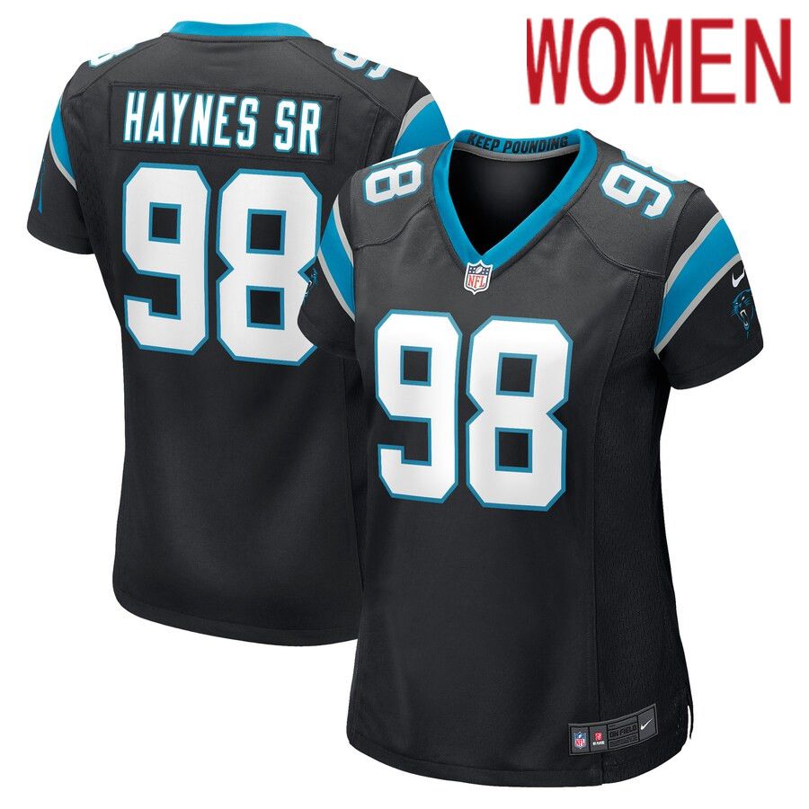 Women Carolina Panthers #98 Marquis Haynes Sr. Nike Black Game Player NFL Jersey